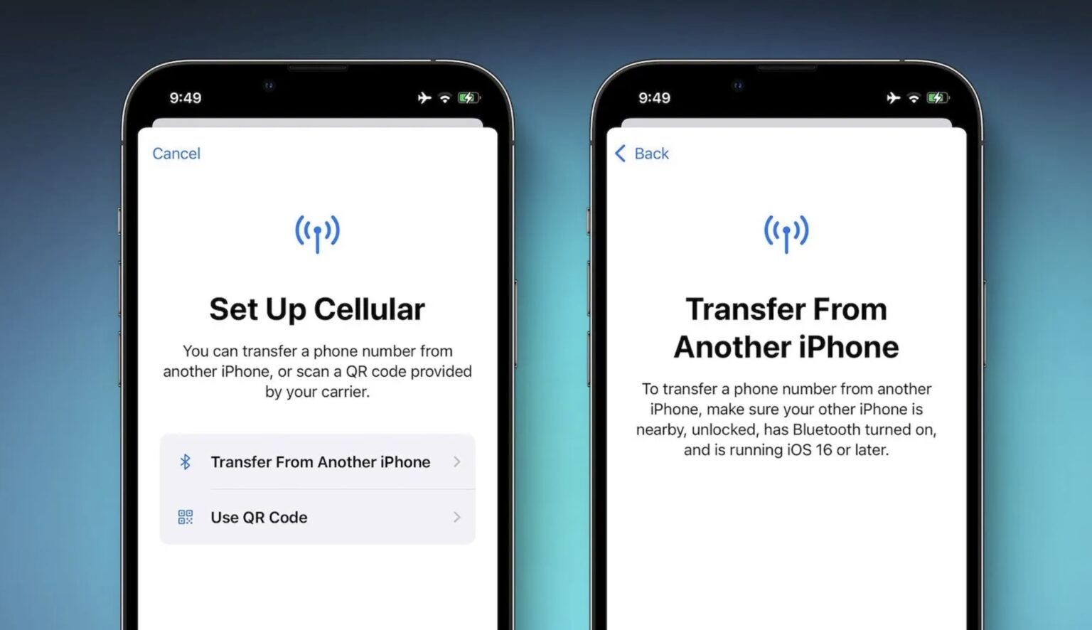 iOS 16 hỗ trợ chuyển eSIM qua lại giữa các iPhone qua Bluetooth