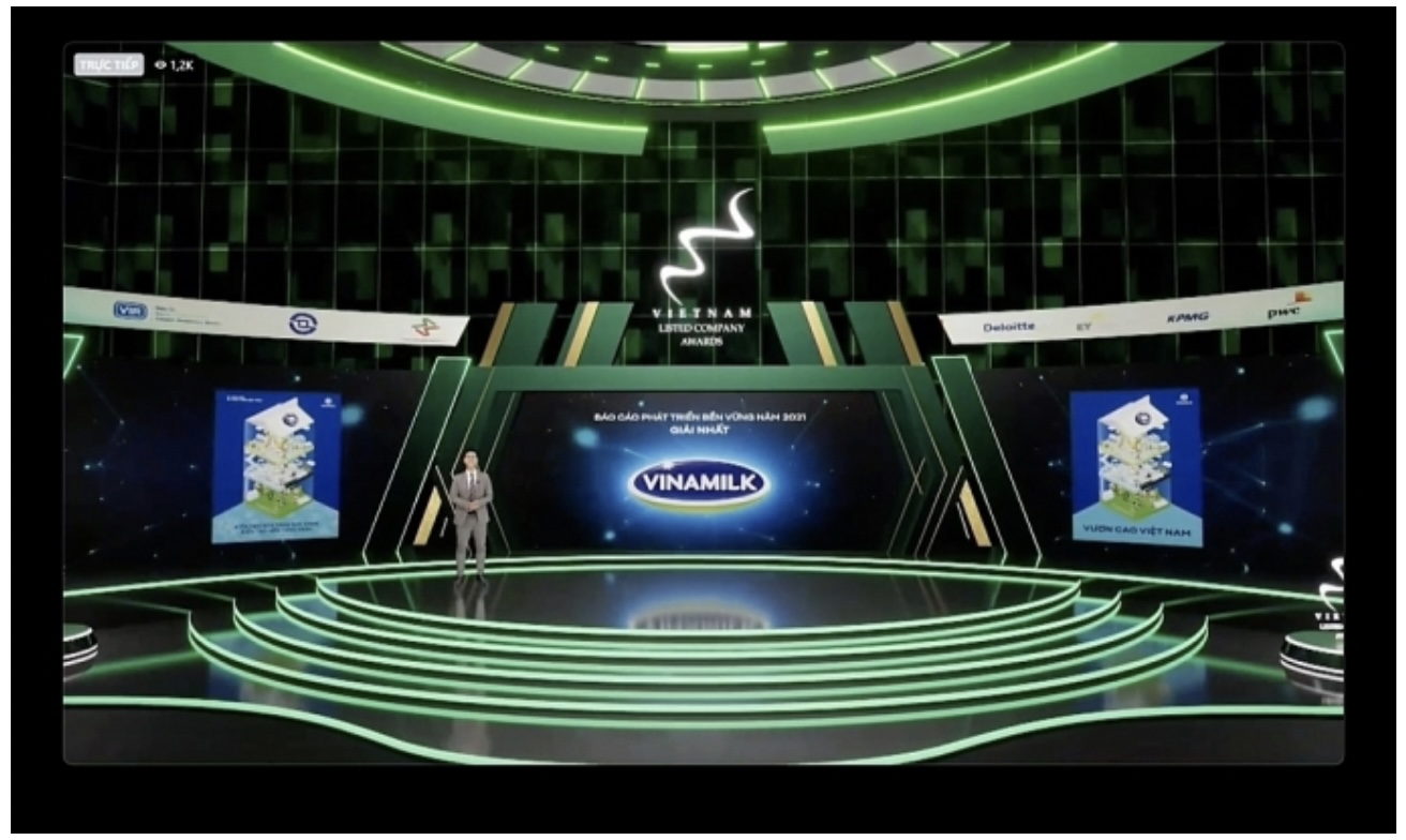 Vinamilk được trao Giải nhất Báo cáo phát triển bền vững - Chương trình bình chọn Doanh nghiệp niêm yết 2021.
