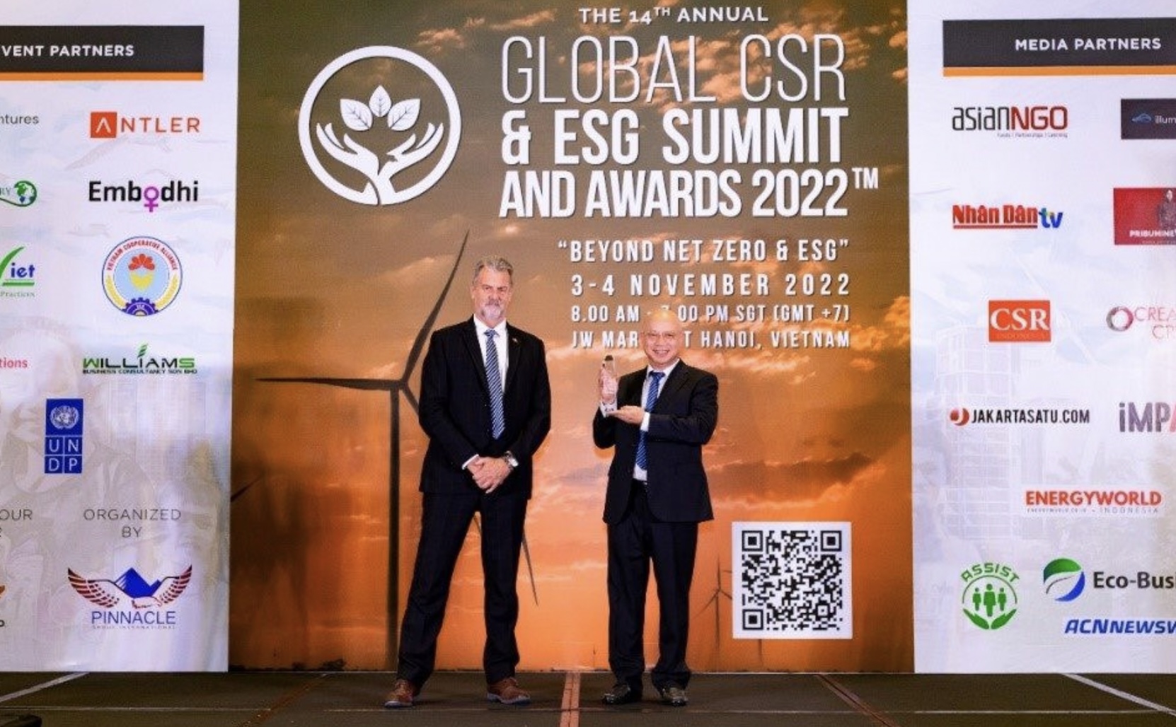 Doanh nghiệp Việt được trao giải về phát triển bền vững trong Hội nghị CSR & ESG toàn cầu 2022