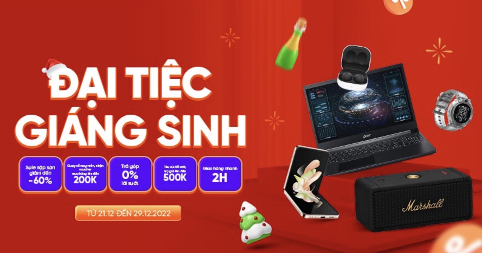 Hàng công nghệ giảm giá đến 60% dịp lễ hội cuối năm