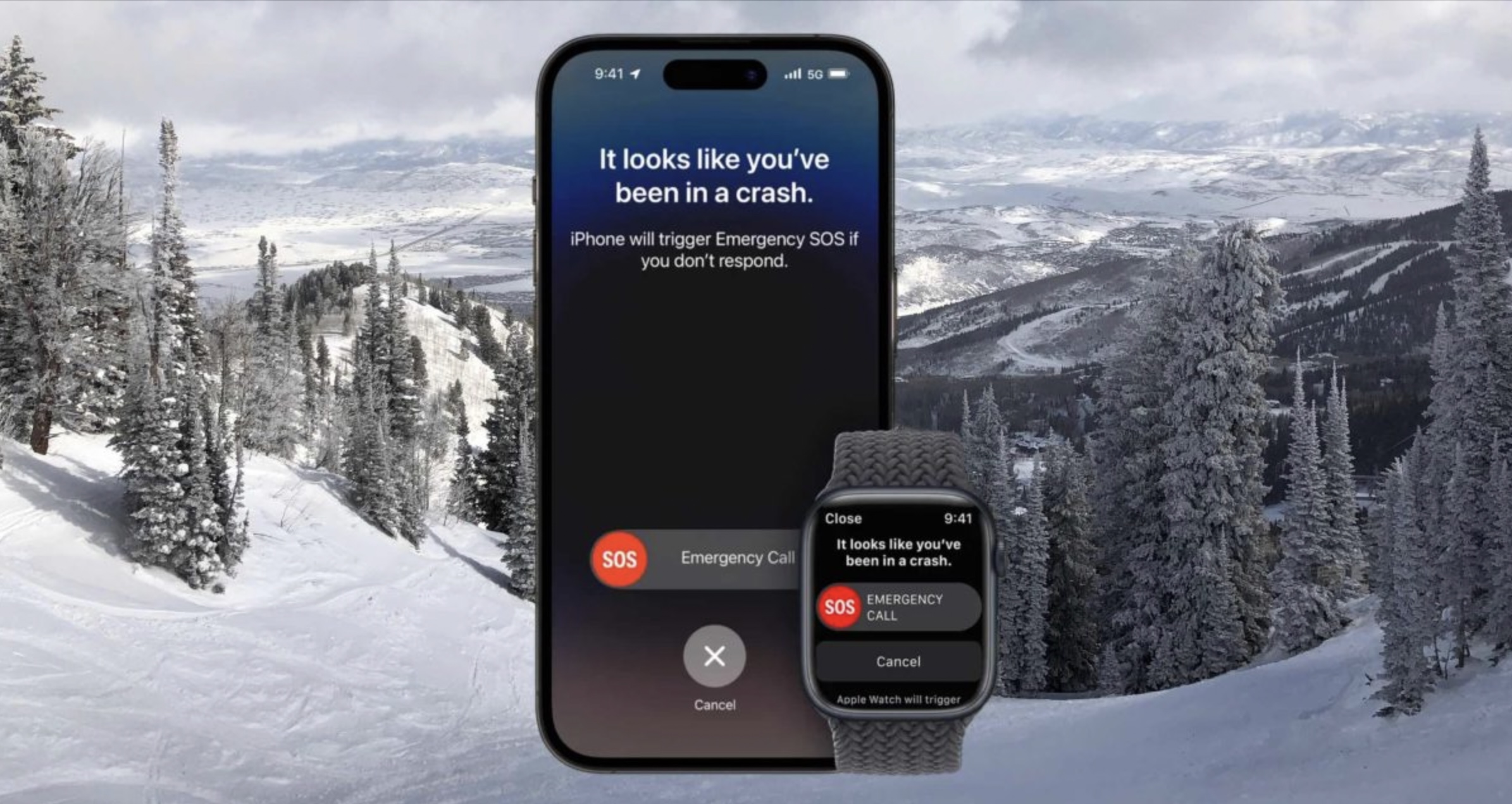 Loạt thiết bị Apple gửi thông báo sự cố tự động trong một khu trượt tuyết