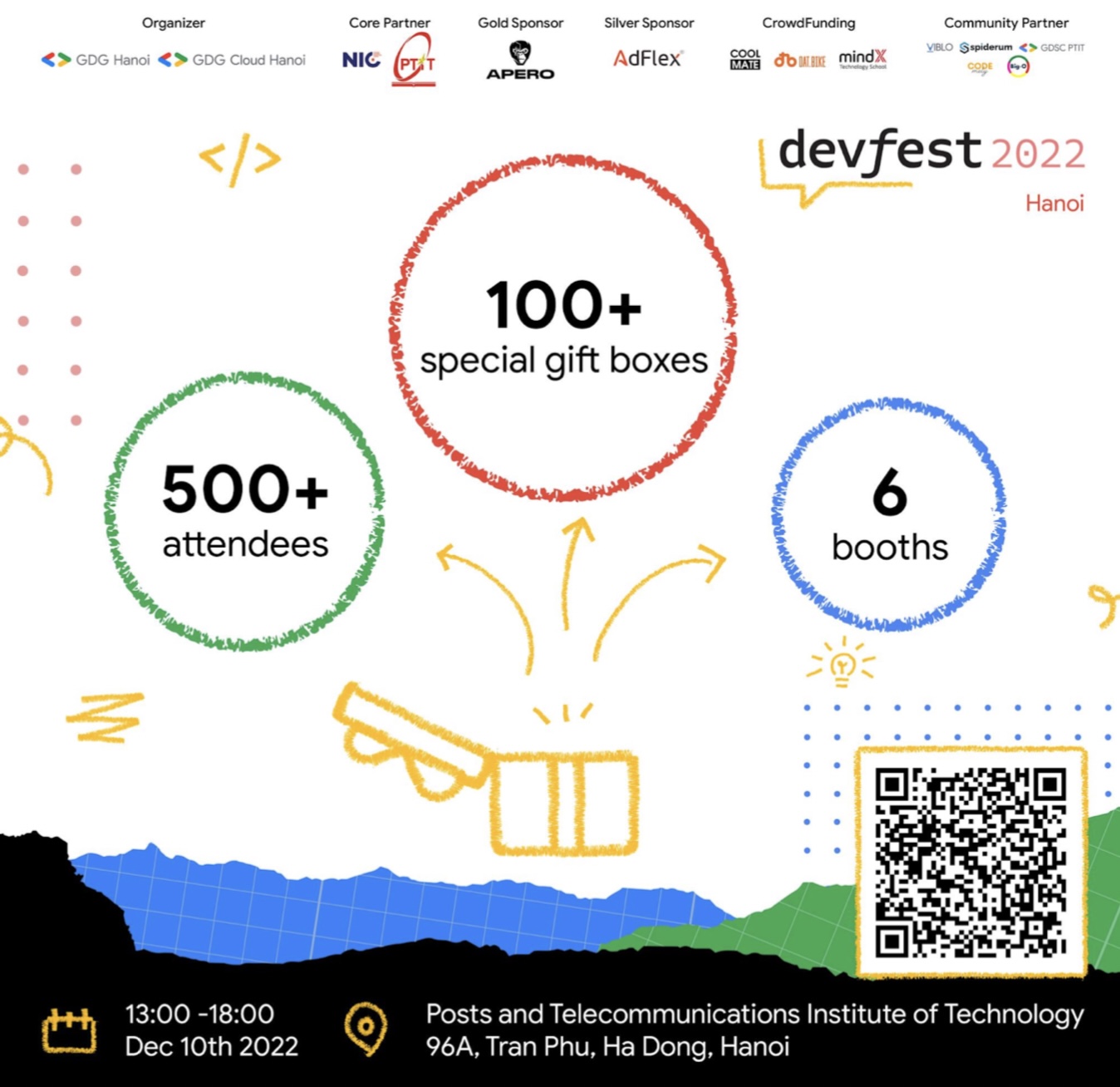 GDG DevFest Hanoi 2022 sắp trở lại TechTimes Vietnam Quét mã QR Code để “rinh” ngay Vé tham dự DevFest Day 2022