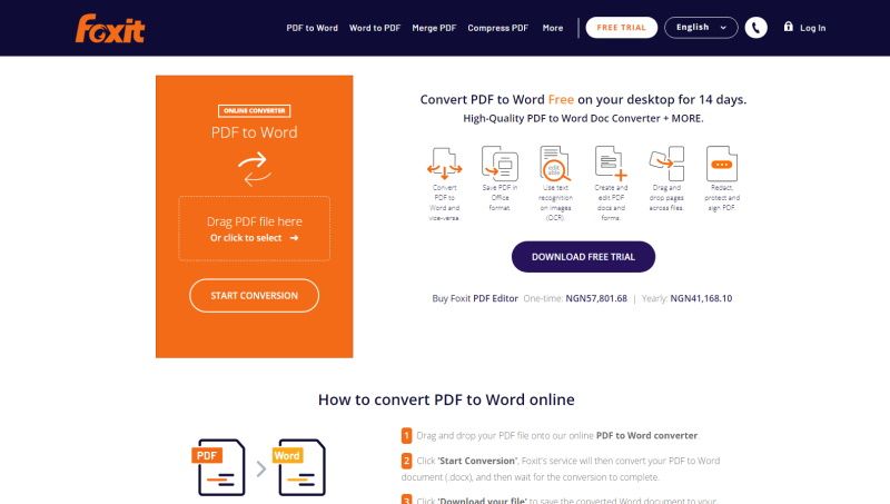 Trang chuyển đổi Foxit PDF