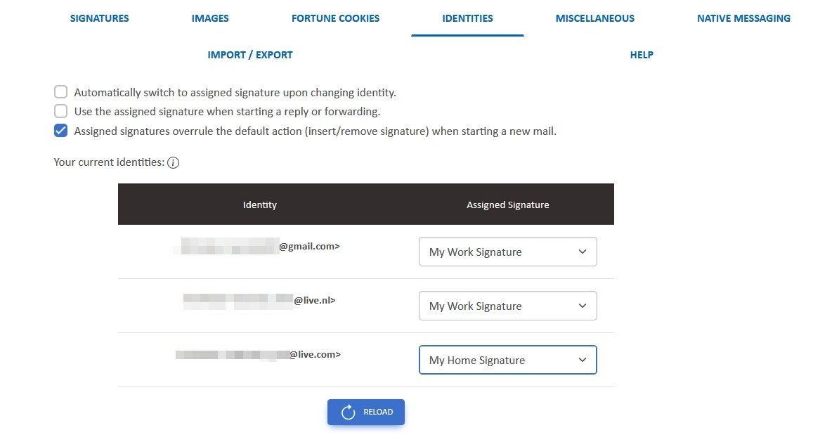 Gán chữ ký cho các tài khoản email khác nhau trong Thunderbird