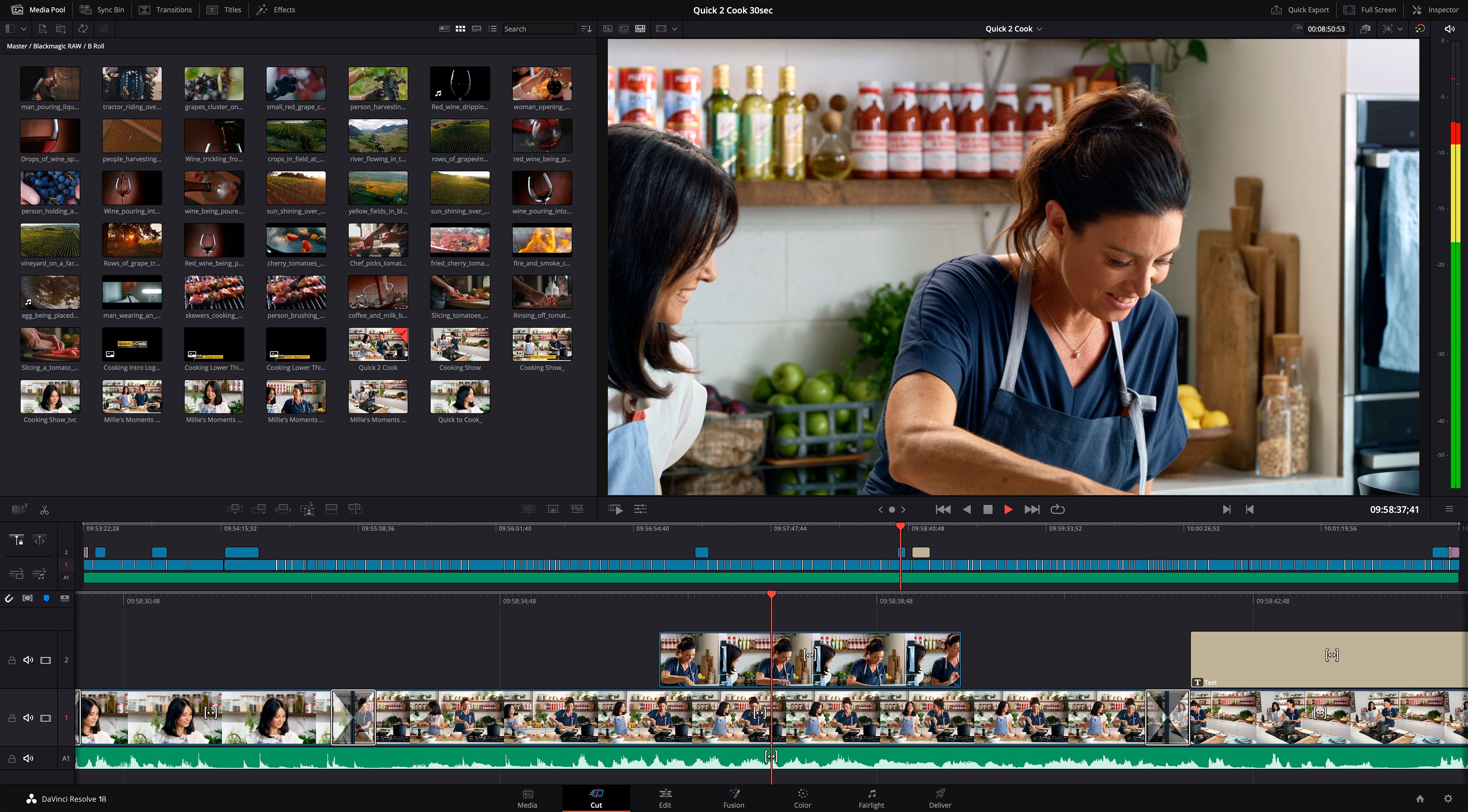Hình ảnh giao diện DaVinci Resolve