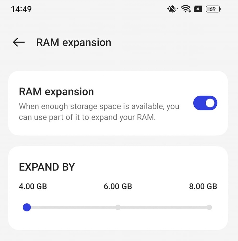 Chức năng RAM+ trên Reno8 T.
