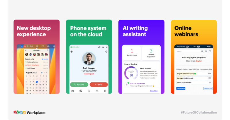 Zoho ra mắt Nền tảng giao tiếp tích hợp và triển khai các tính năng làm việc mới trên ứng dụng Zoho Workplace