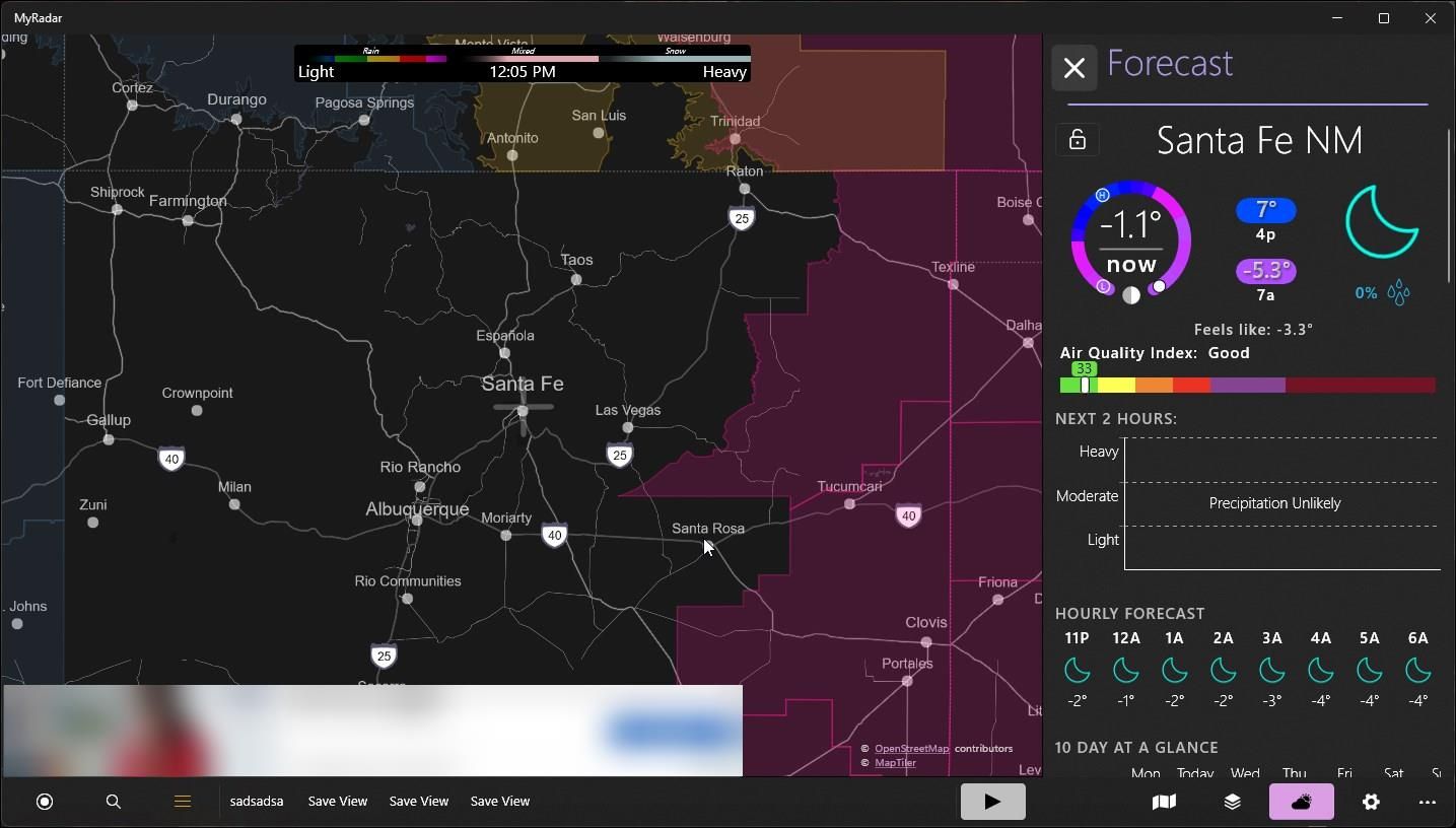 ứng dụng thời tiết cửa sổ myradar