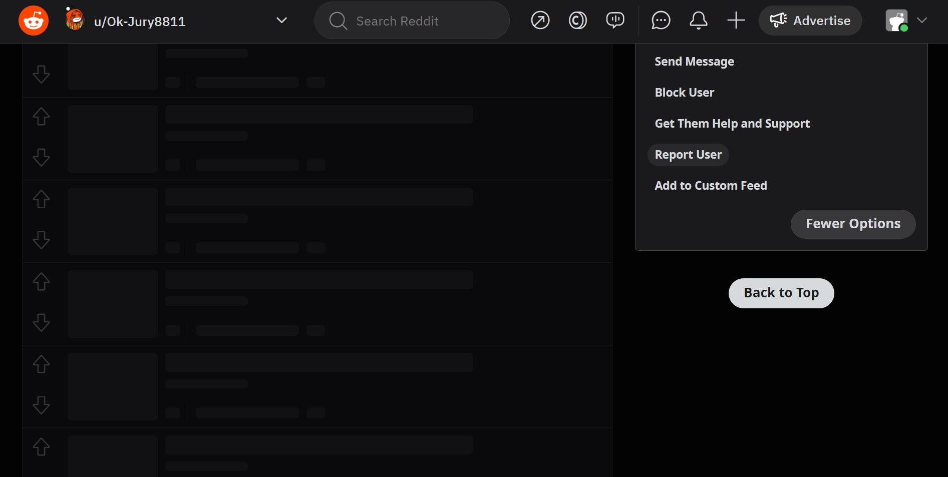 Báo cáo hồ sơ của người dùng Reddit