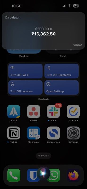 chuyển đổi tiền tệ bằng Siri
