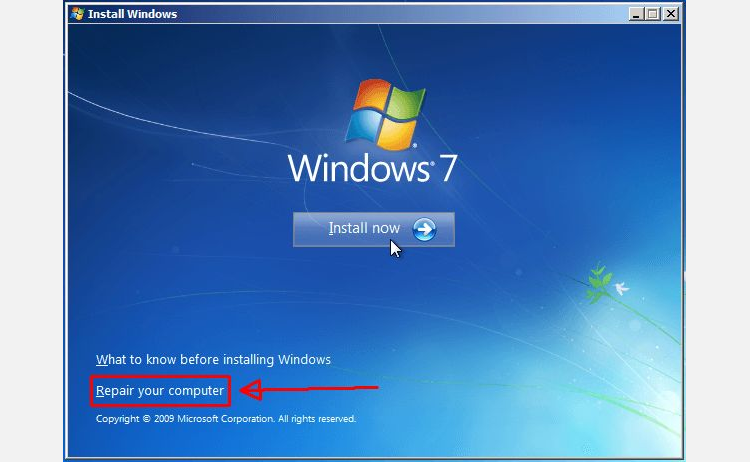 windows 7 sửa nút máy tính của bạn
