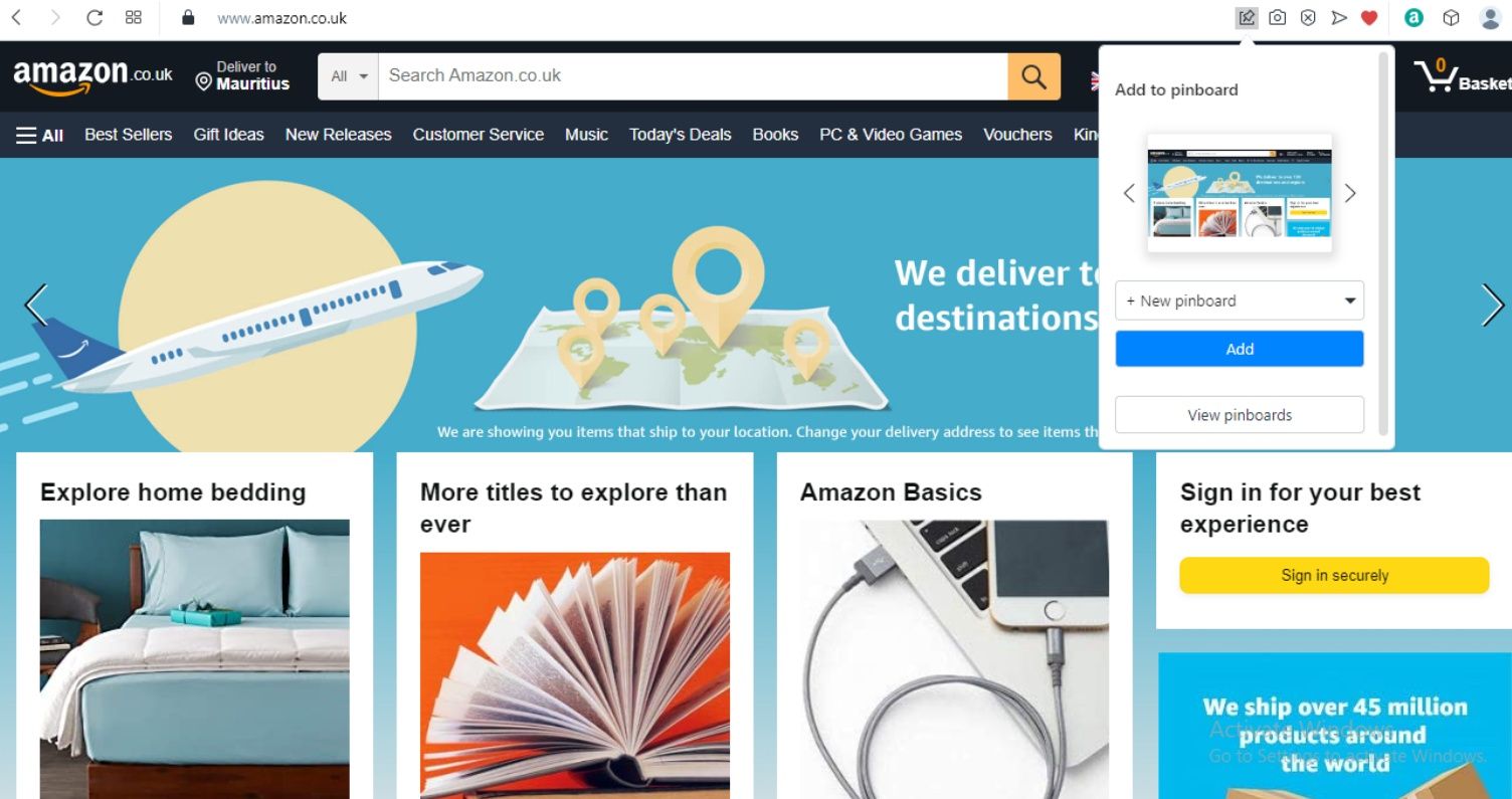 Ảnh chụp màn hình trang web Pinboard