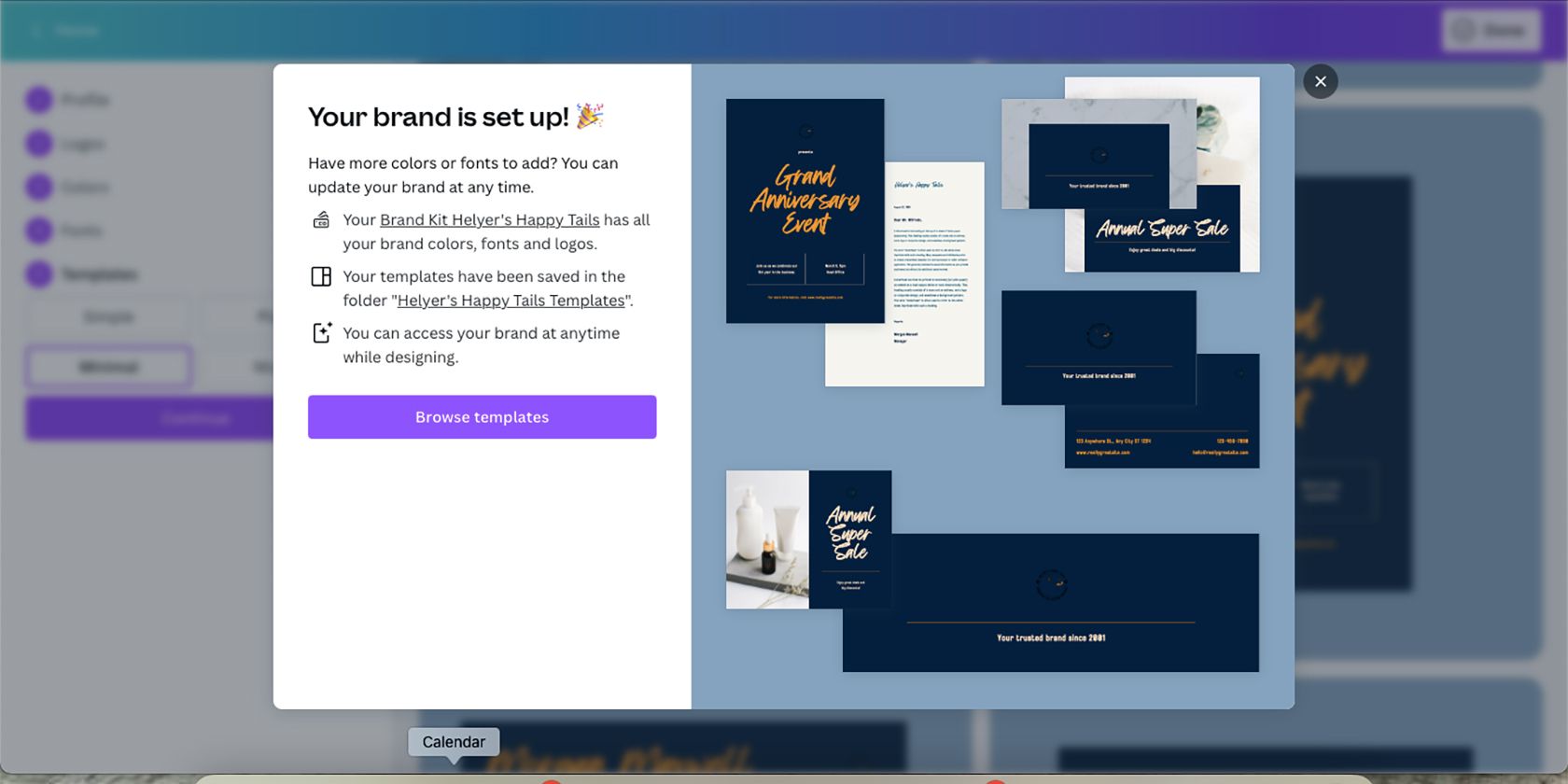 Canva đã hoàn thiện Bộ công cụ thương hiệu.
