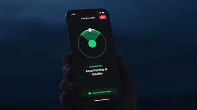 SOS khẩn cấp qua vệ tinh iPhone YT