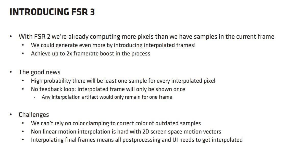 GDC 2023: AMD tiết lộ chi tiết về FidelityFX Super Resolution 3.0 mới