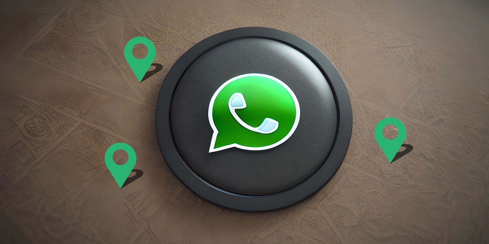 Whatsapp icon with location pins
