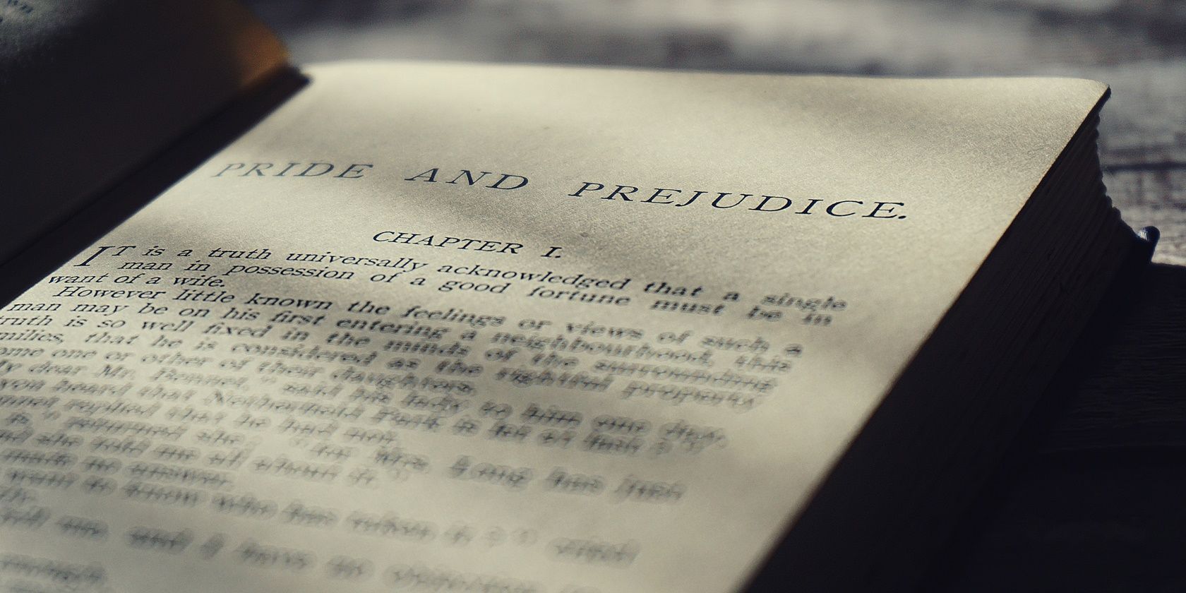 The first page of Pride and Prejudice