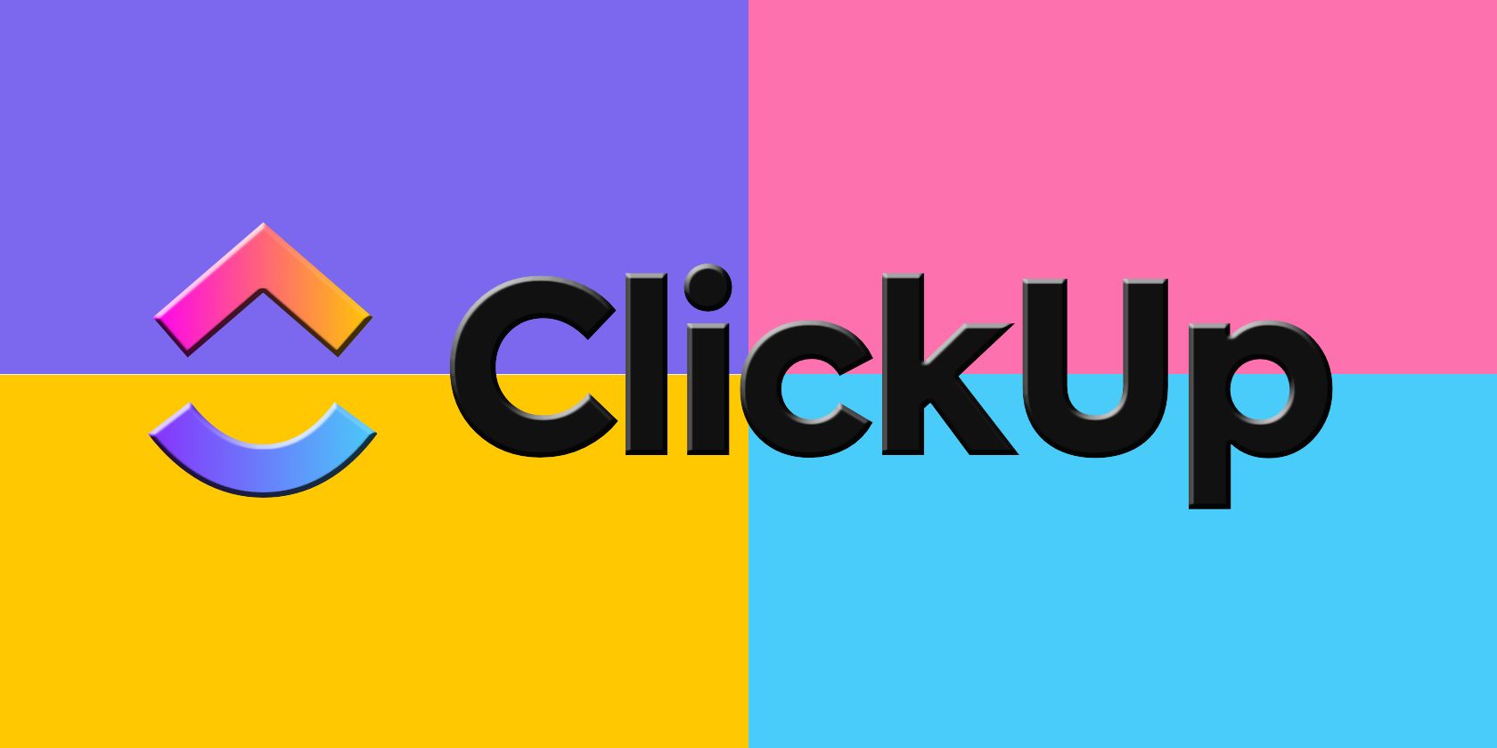 Cách tìm và thêm mẫu vào ClickUp của bạn Colorful Illustration of ClickUp Logo