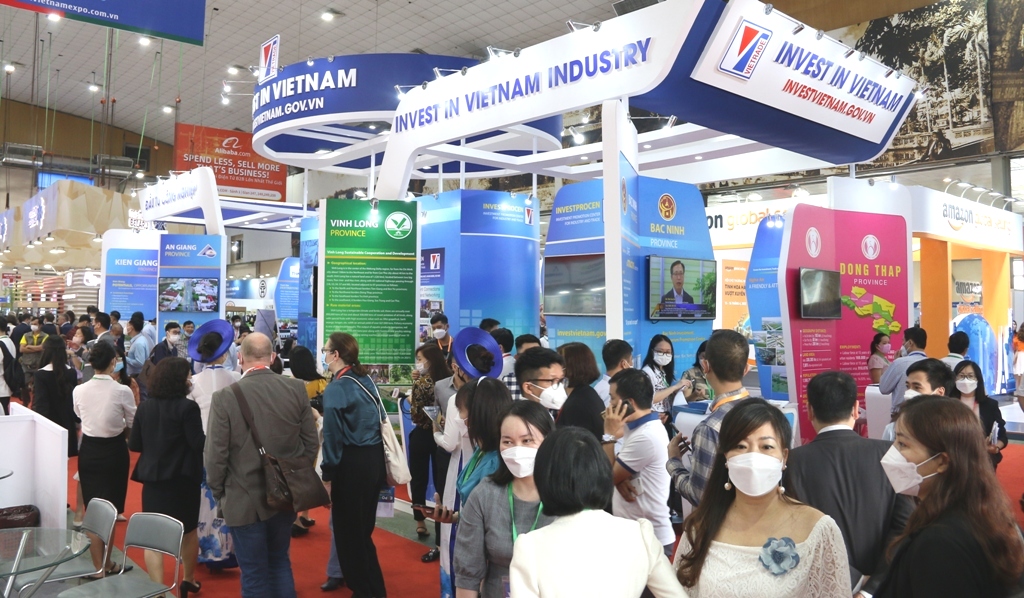Được tổ chức từ ngày 5-8/4, VIETNAM EXPO 2023 thu hút hơn 500 doanh nghiệp Việt Nam và quốc tế tham gia.