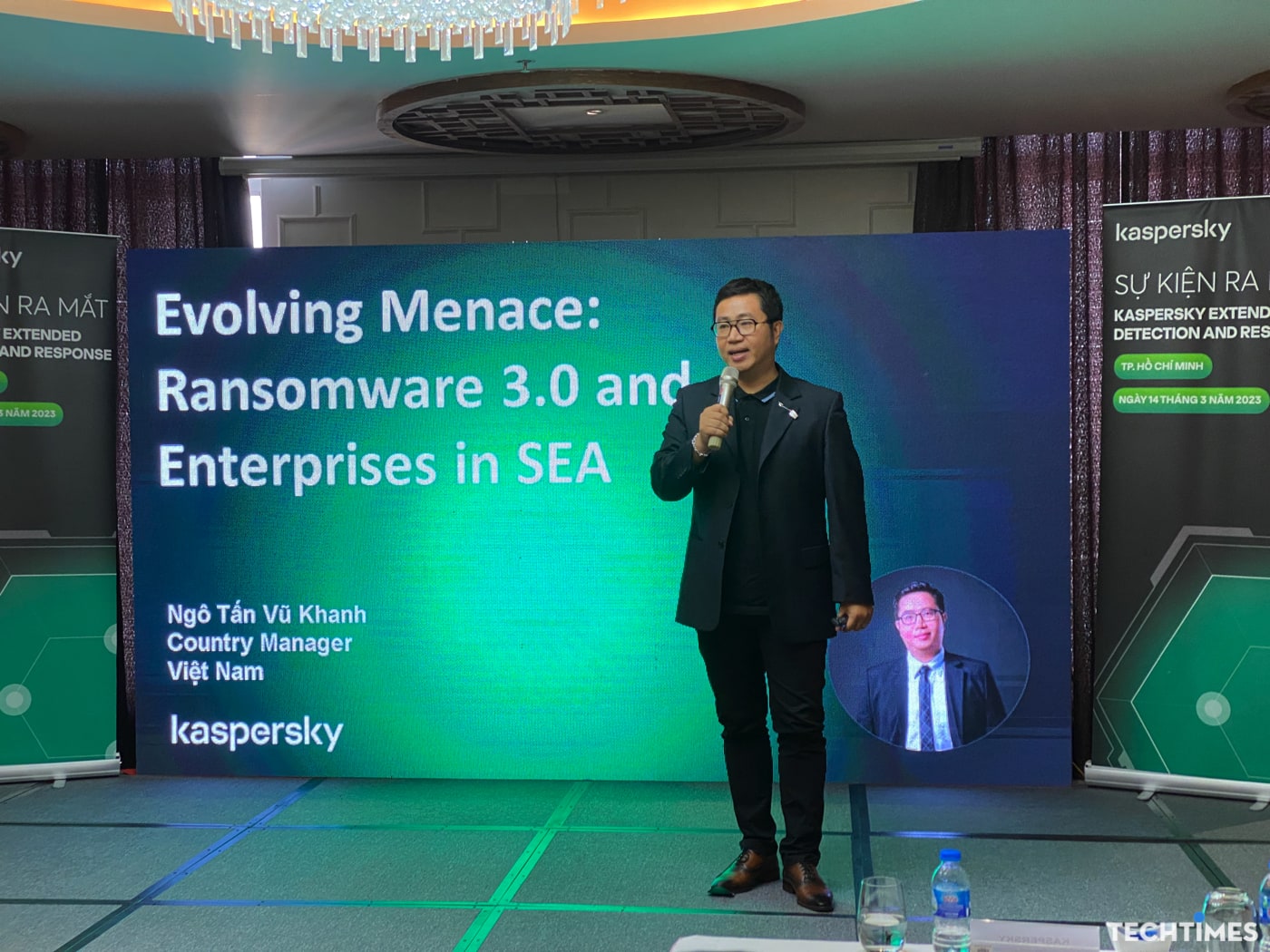Ông Ngô Tấn Vũ Khanh - Country Manager của Kaspersky chia sẻ tại sự kiện.