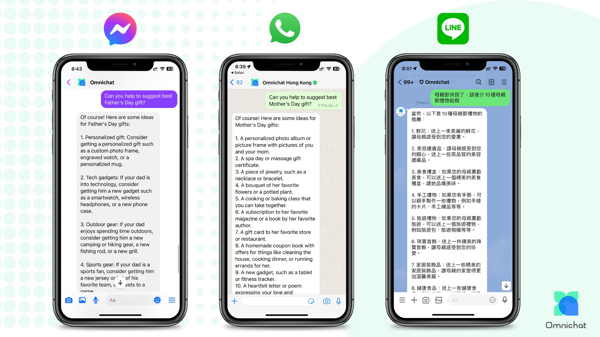 Omnichat ra mắt AI Chatbot tích hợp với ChatGPT, áp dụng cho WhatsApp, Facebook, Instagram và LINE với dịch vụ khách hàng, tiếp thị và bán hàng tự động.