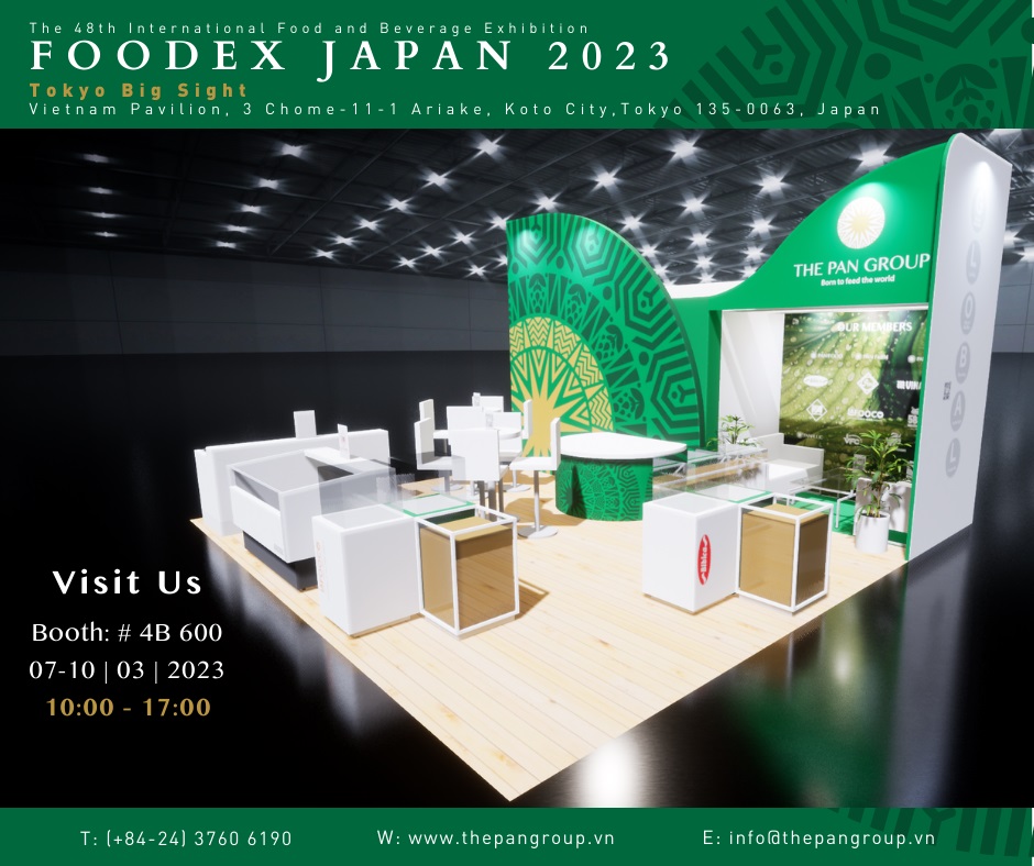 Tập đoàn PAN trưng bày nhiều nông sản, thực phẩm Việt Nam tại triển lãm quốc tế FOODEX Japan 2023 TechTimes Vietnam đứng.jpg