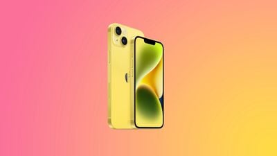 iphone màu vàng trên nền hồng
