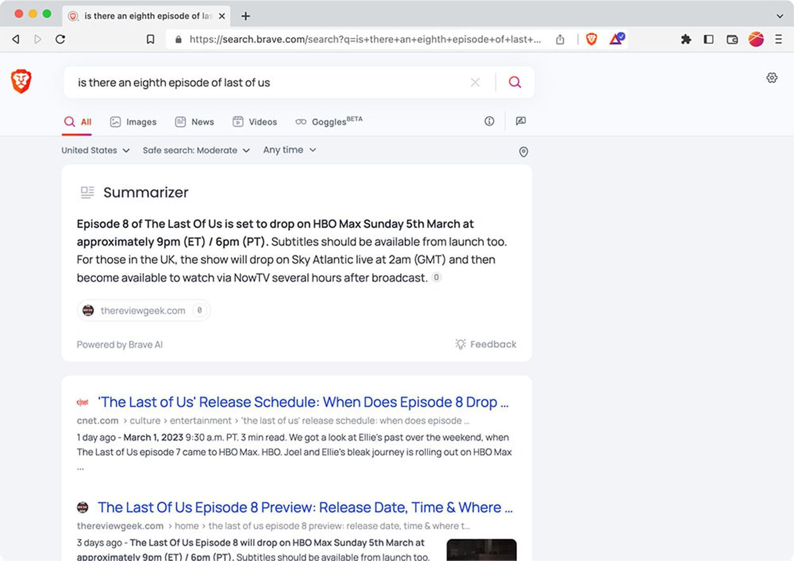 Công cụ tìm kiếm dũng cảm có được tùy chọn ‘Trình tóm tắt’ do AI cung cấp Công cụ tìm kiếm dũng cảm có được tùy chọn 'Trình tóm tắt' do AI cung cấp