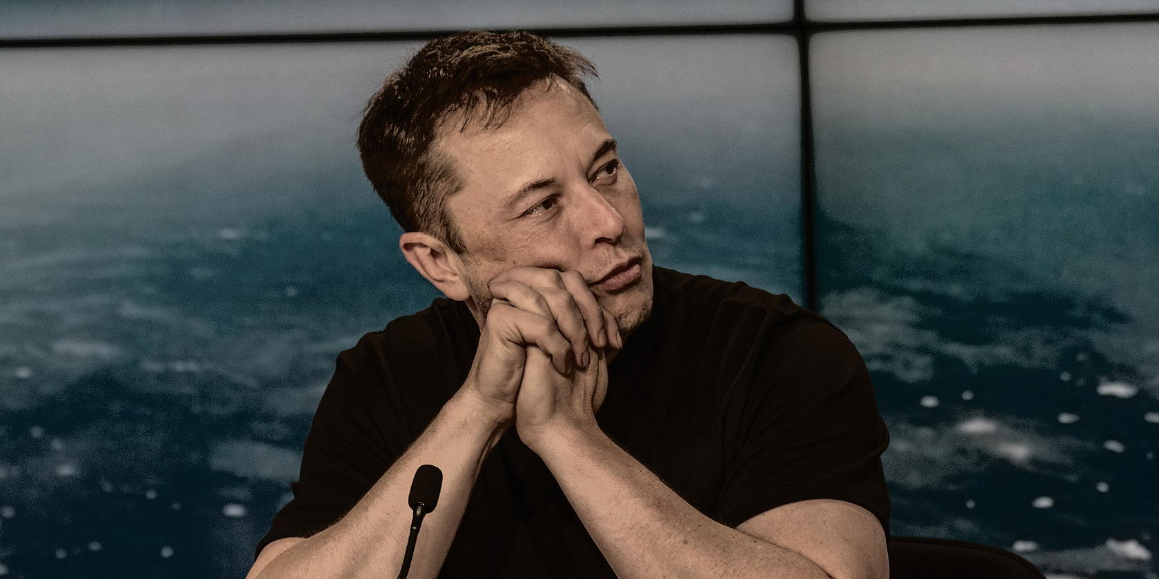 Elon Musk at a press conference