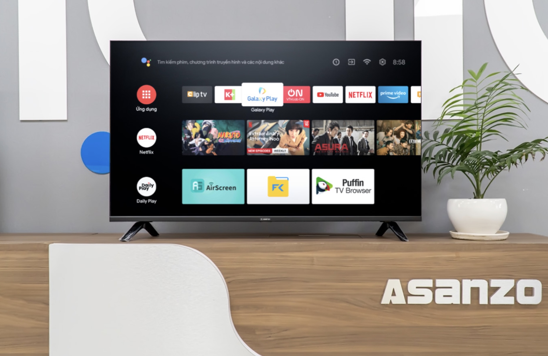 ASANZO 43E8: SmartTV dùng Android R mới giá 5,5 triệu đồng