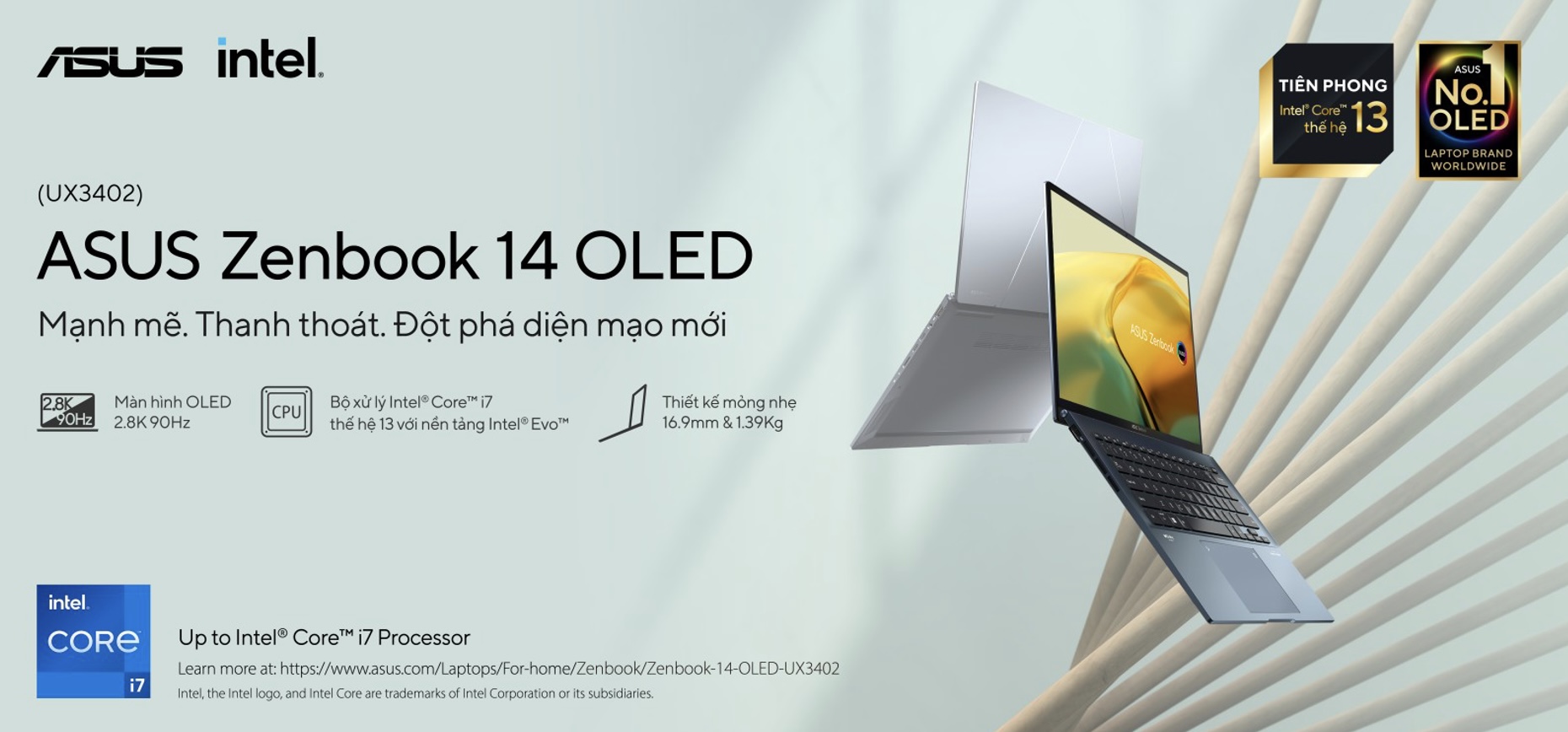 Zenbook 14 OLED mới có giá bán từ 27,990,000VND