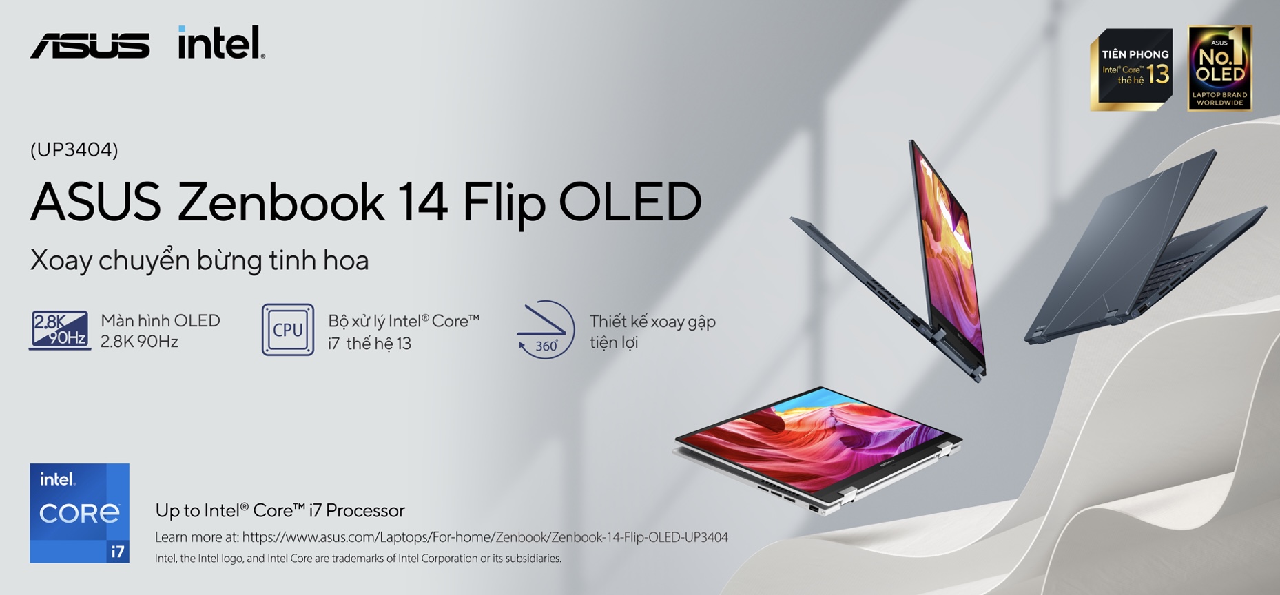 Zenbook 14 Flip OLED sẽ có giá bán từ 29,990,000VND