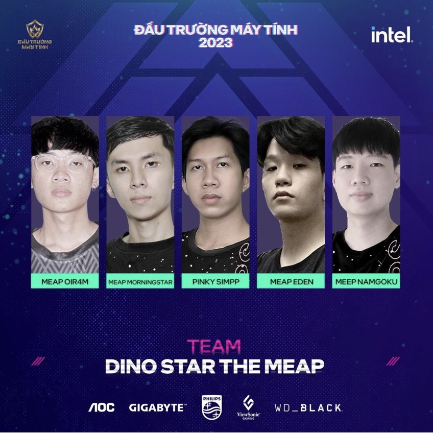 Đội hình thi đấu của Dino Star The Meap tại trận chung kết