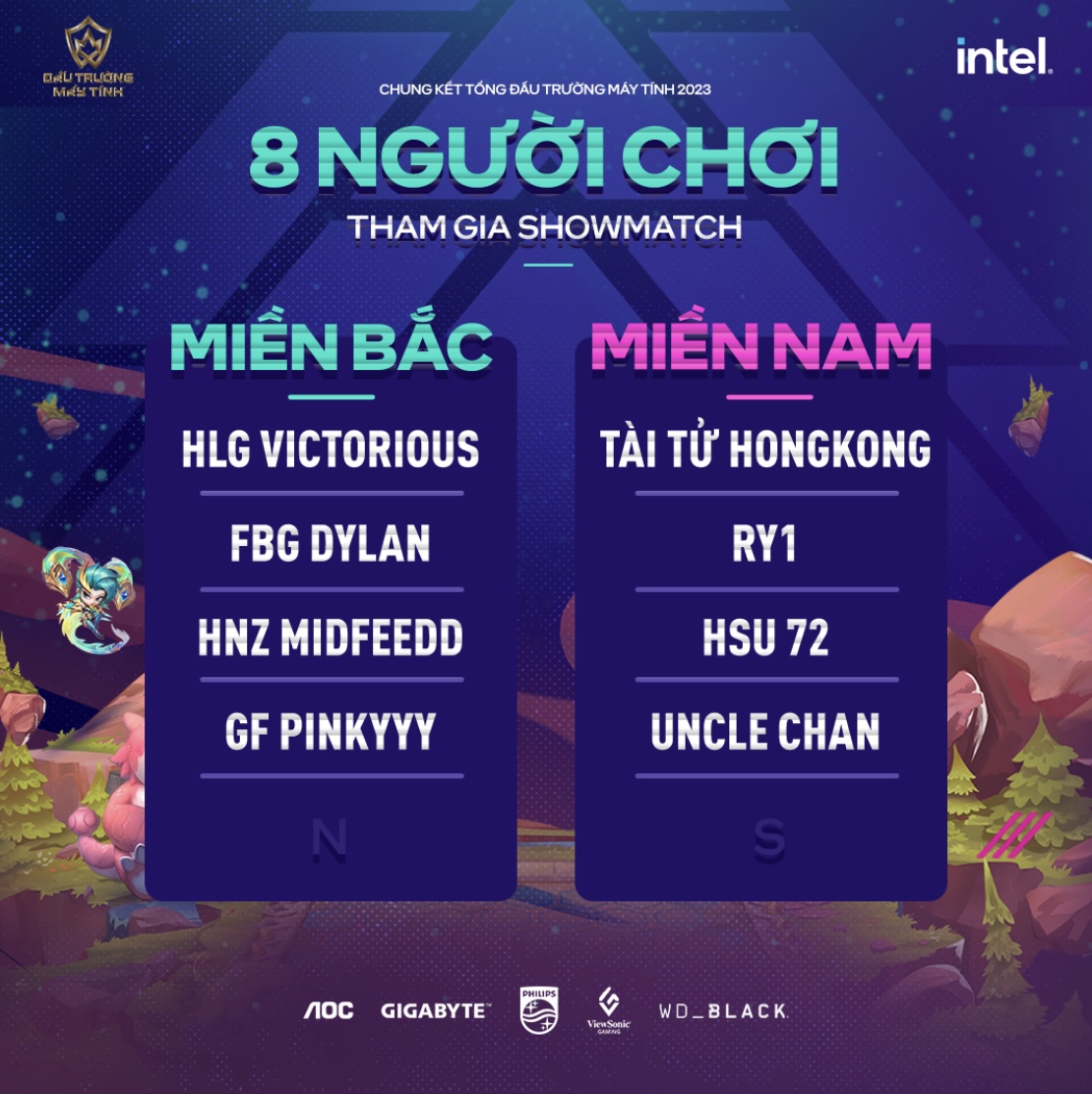 Danh sách 8 tuyển thủ tham dự Showmatch Đấu Trường Chân Lý 