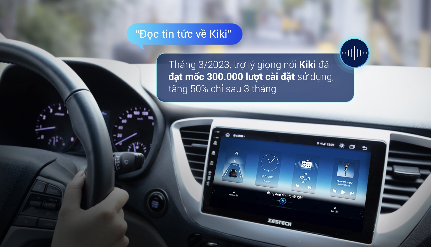 Mới đây trợ lý giọng nói Kiki đã cán mốc 300.000 lượt cài đặt sử dụng với hơn 150.000 lượt truy vấn mỗi ngày. 