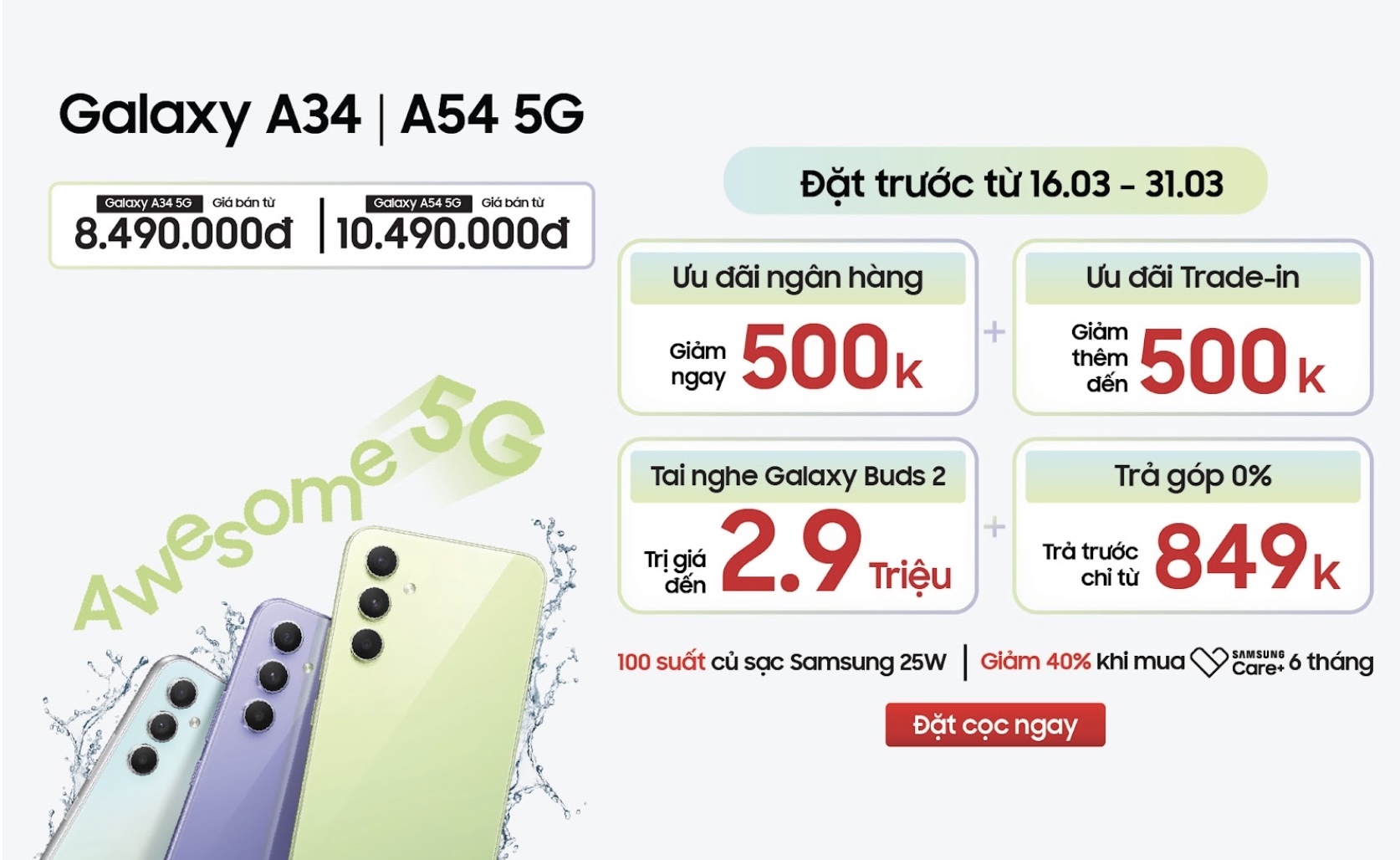 Di Động Việt nhận đặt trước Galaxy A34 và A54 với nhiều ưu đãi hấp dẫn TechTimes Vietnam Di Động Việt nhận đặt trước Galaxy A34 và A54 với nhiều ưu đãi hấp dẫn