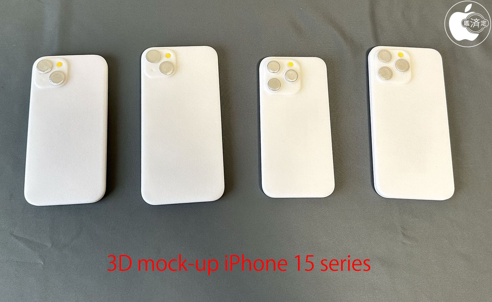 Các mẫu iPhone 15 in 3D được sử dụng để kiểm tra khả năng tương thích của vỏ iPhone 14