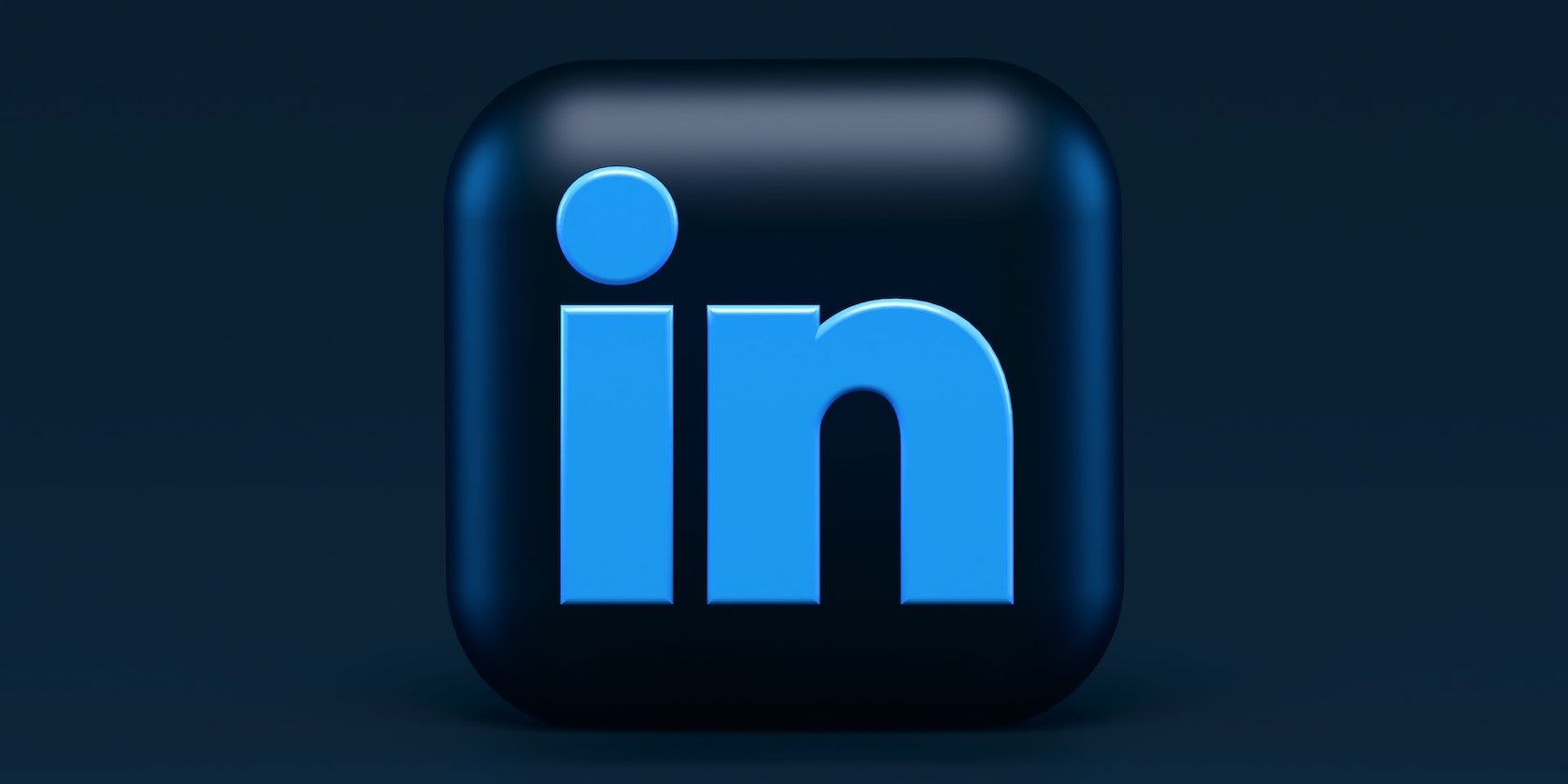 The LinkedIn Logo on a Blue Background
