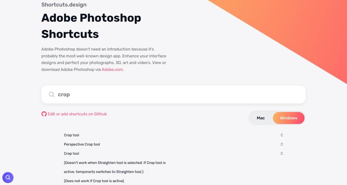 Shortcuts.Design là một cách dễ dàng để tìm kiếm các phím tắt cho bất kỳ phần mềm hoặc ứng dụng thiết kế phổ biến nào, trong Windows hoặc macOS