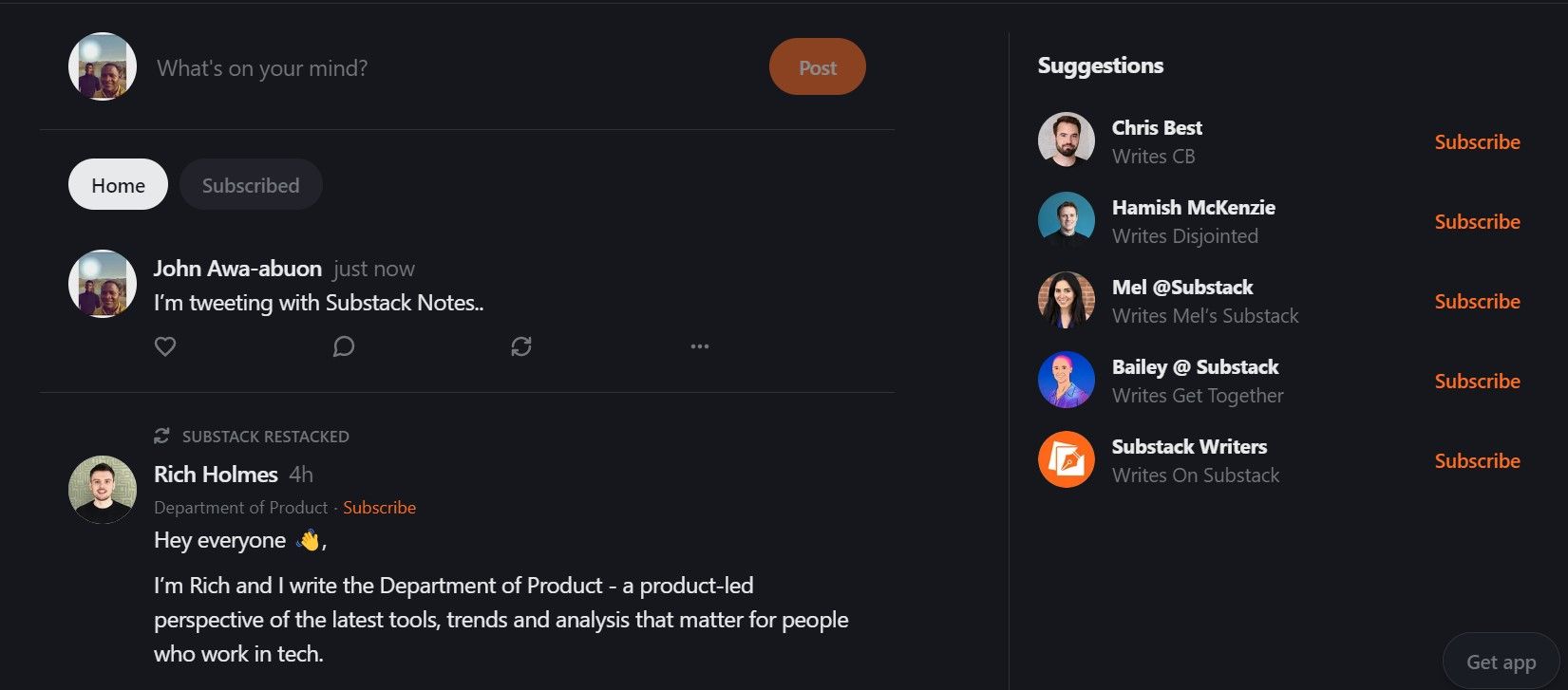ảnh chụp màn hình của trang ghi chú ngăn xếp con