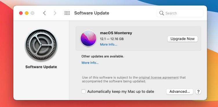 cập nhật macOS lên Monterey