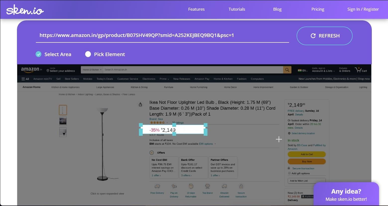 sken io thêm tác vụ phát hiện giá