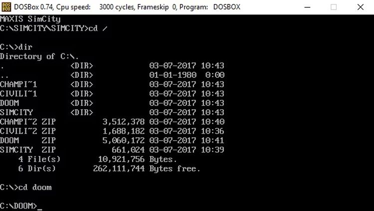 Sử dụng DOSBox