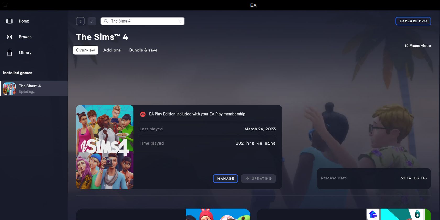 Tải xuống và cài đặt The Sims 4 từ EA Play