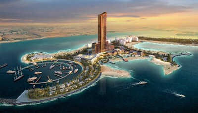 Rendering of Wynn Al Marjan Island- View of island Rendering of Wynn Al Marjan Island- View of island