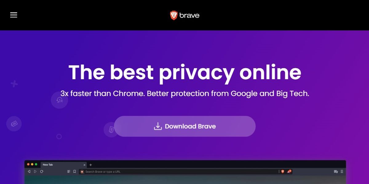 Trang chủ cho trang web dành cho trình duyệt Brave