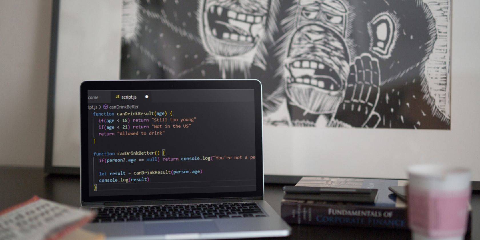 13 inch Macbook Pro in a home office