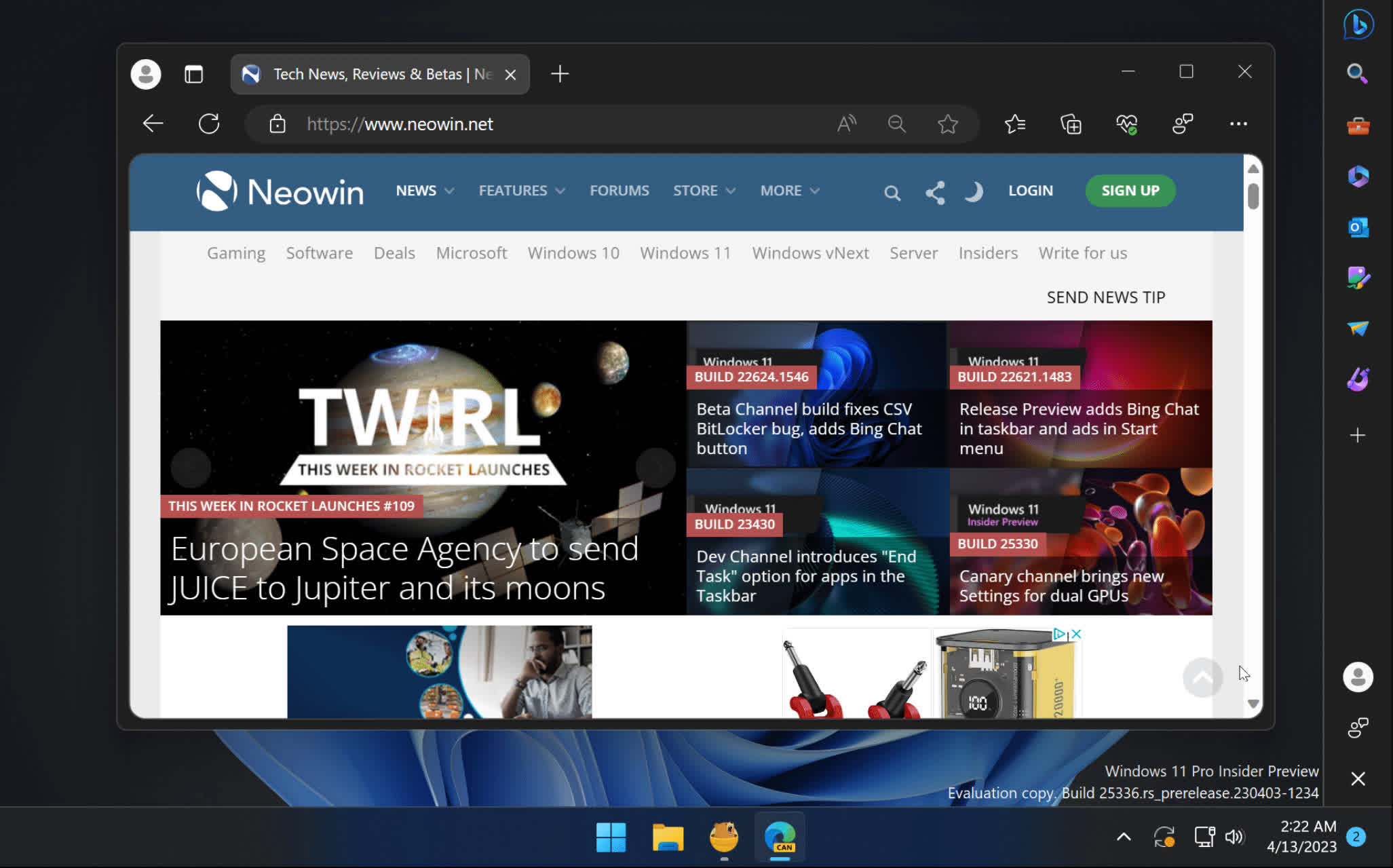 Microsoft dang thu nghiem tinh nang Edge bo sung thanh TechTimes Vietnam Microsoft đang thử nghiệm tính năng Edge bổ sung thanh tác vụ thứ hai cho Windows