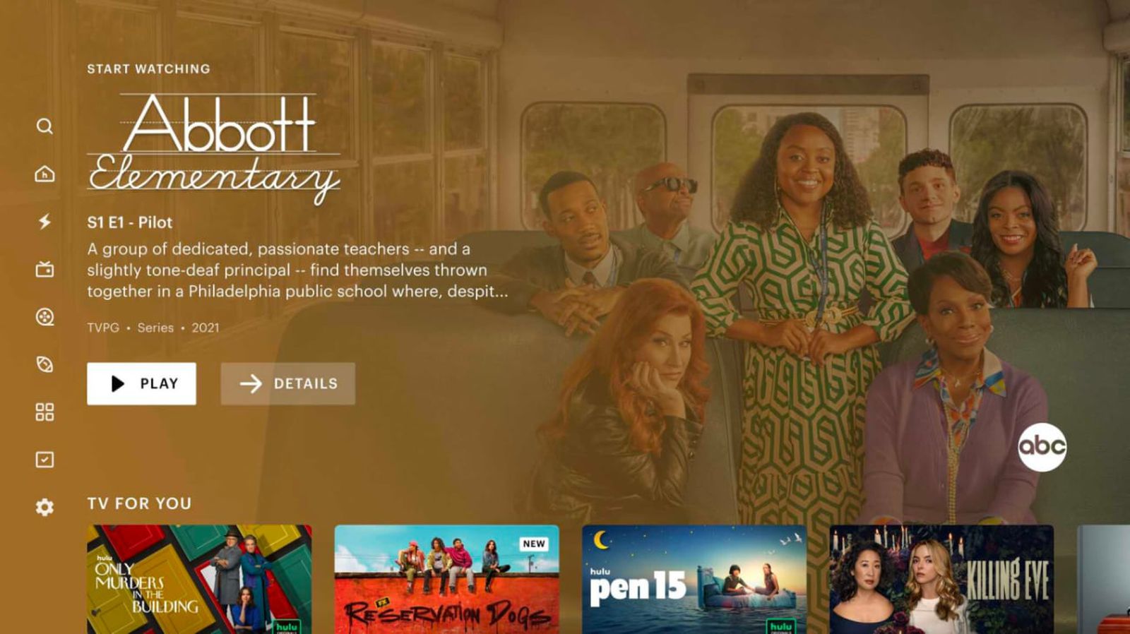 Ứng dụng Hulu trên Apple TV có giao diện mới với thanh bên dọc