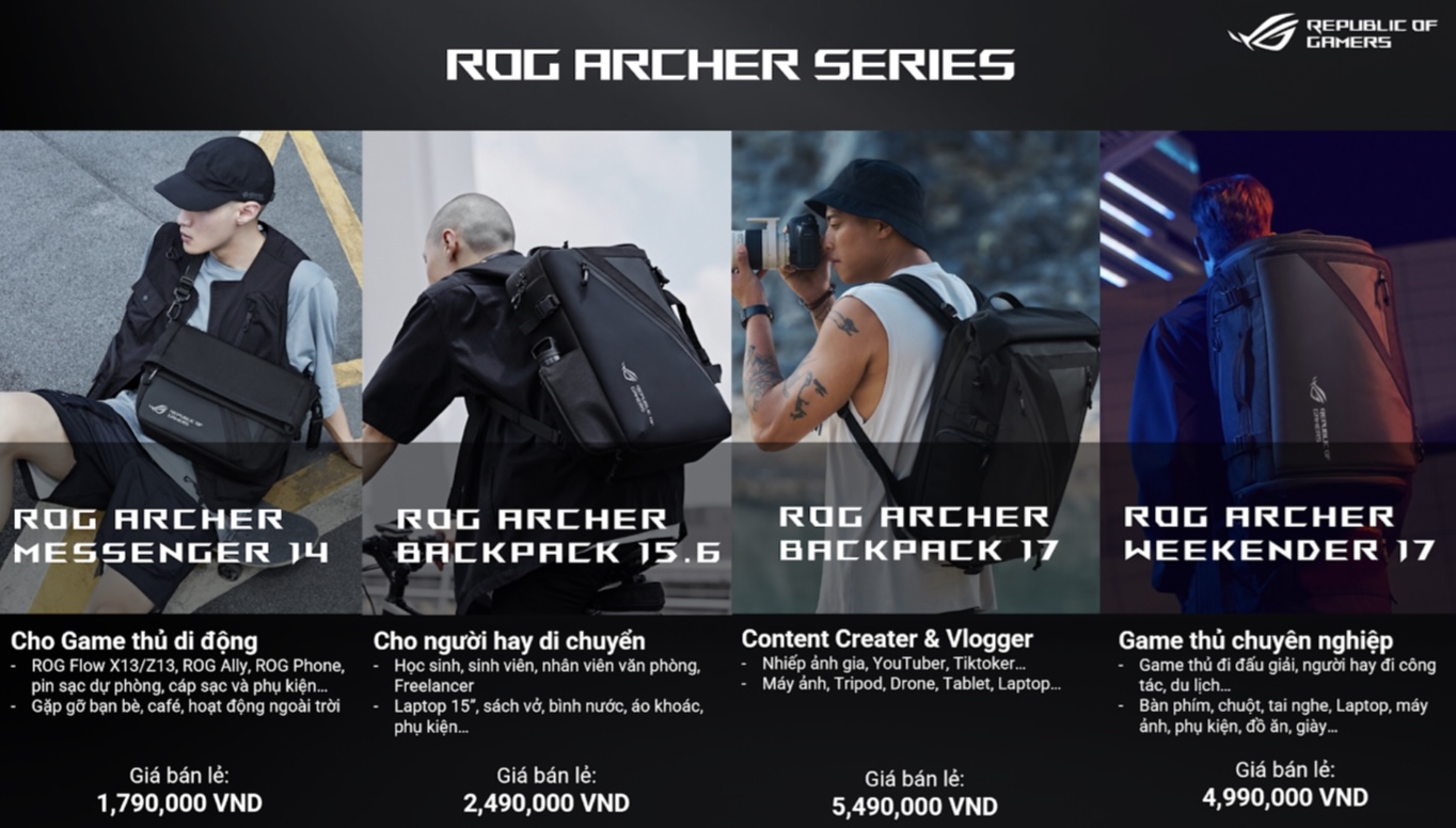 ROG Archer Bag Series: balo công nghệ cho game thủ